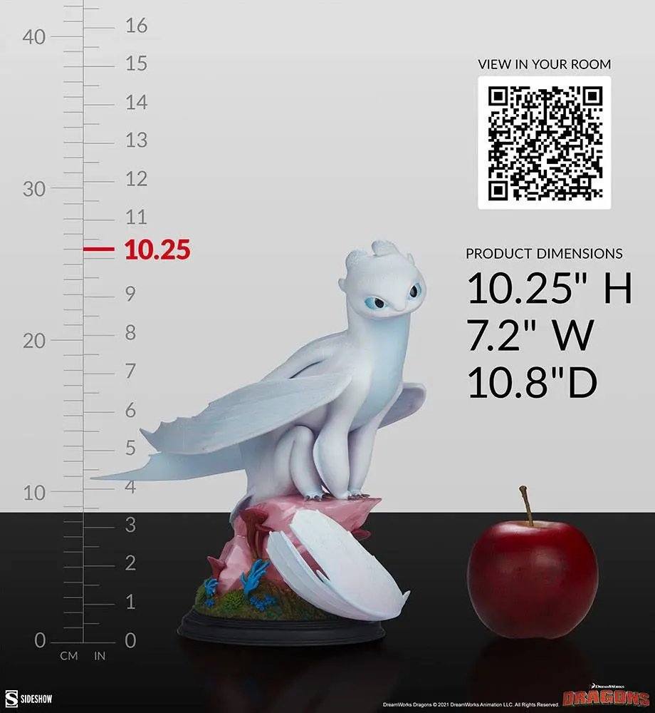 Drachenzähmen leicht gemacht Statue Light Fury 26 cm Produktfoto