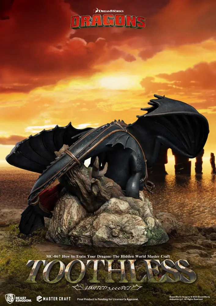 Drachenzähmen leicht gemacht Master Craft Statue Toothless 24 cm termékfotó