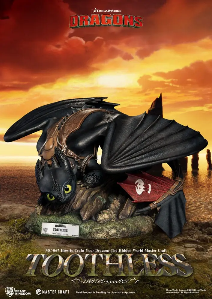 Drachenzähmen leicht gemacht Master Craft Statue Toothless 24 cm termékfotó