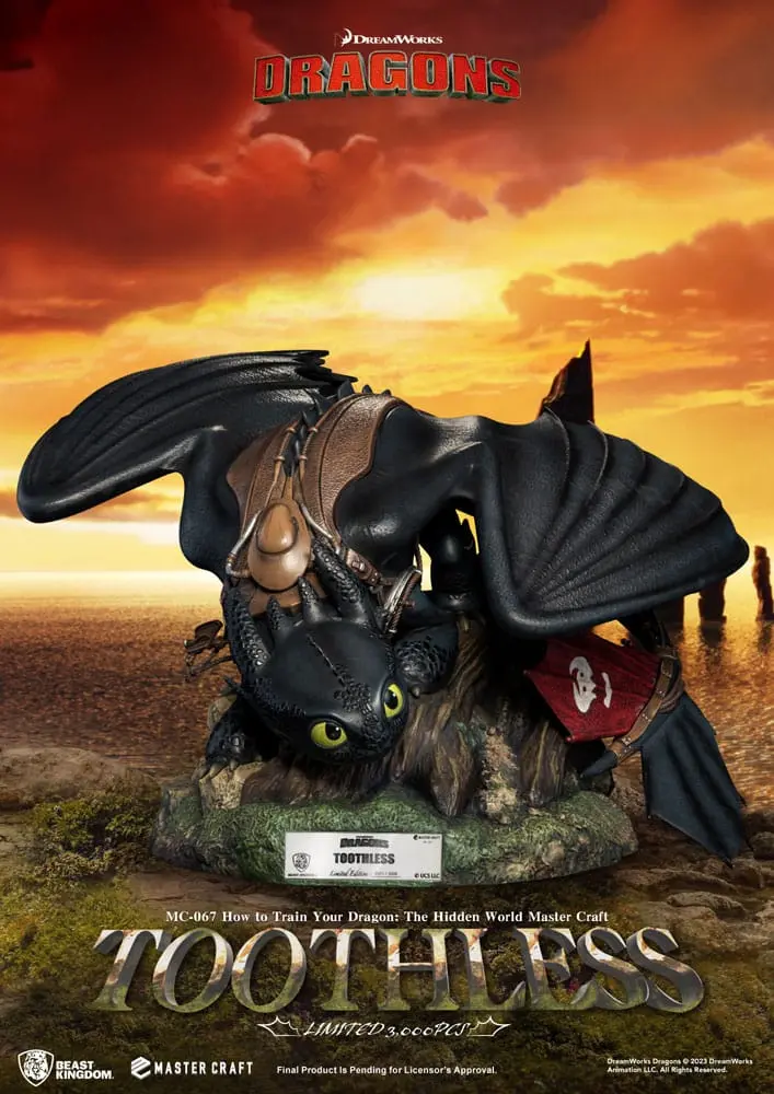 Drachenzähmen leicht gemacht Master Craft Statue Toothless 24 cm termékfotó