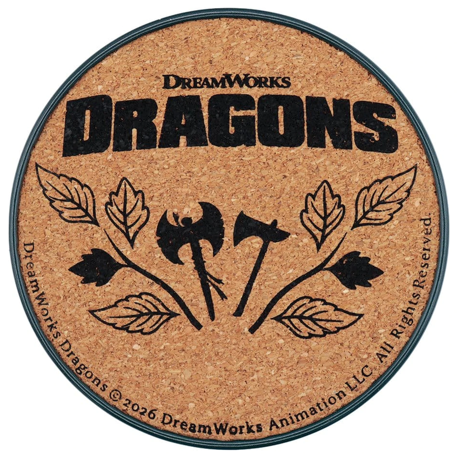 How to Train Your Dragon Untersetzer 4er-Pack Drachenbedruckter Metall Produktfoto