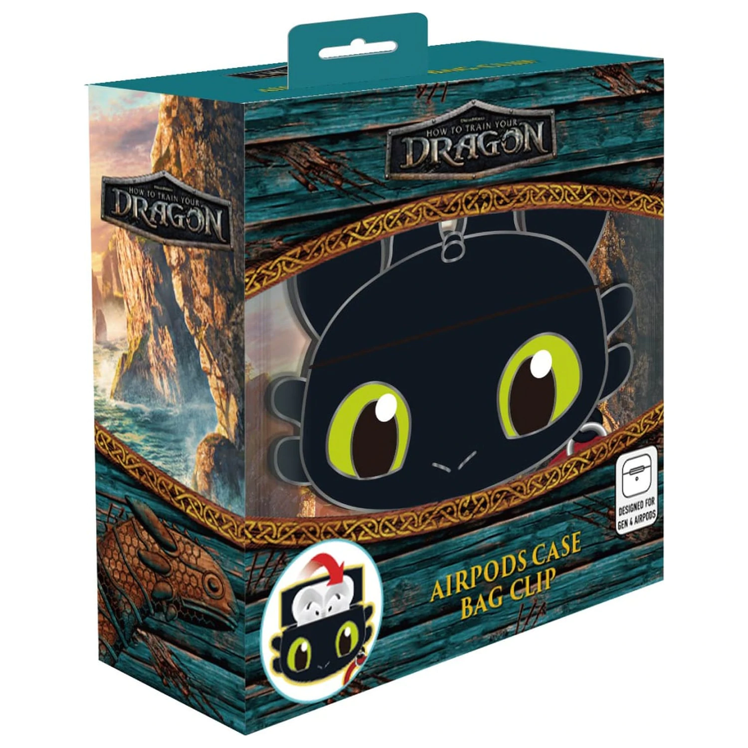 How to Train Your Dragon Toothless 3D Schaum AirPods Hülle Tasche Clip Produktfoto