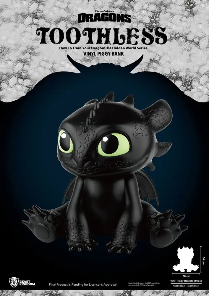 Drachenzähmen leicht gemacht Piggy Vinyl Spardose Toothless 30 cm termékfotó