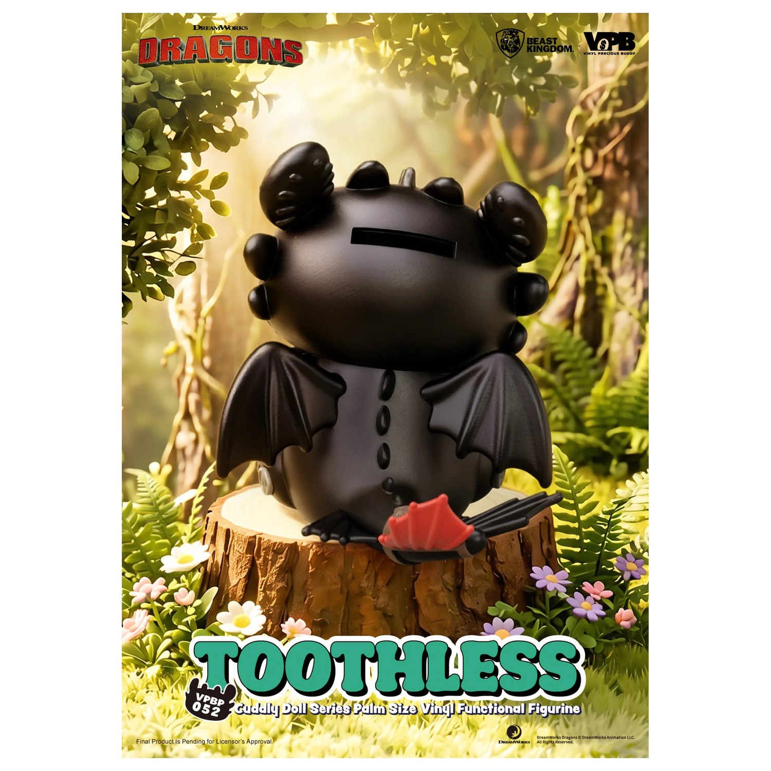 HOW TO TRAIN YOUR DRAGON Toothless Bank Vinyl Figur 11.7cm Produktfoto