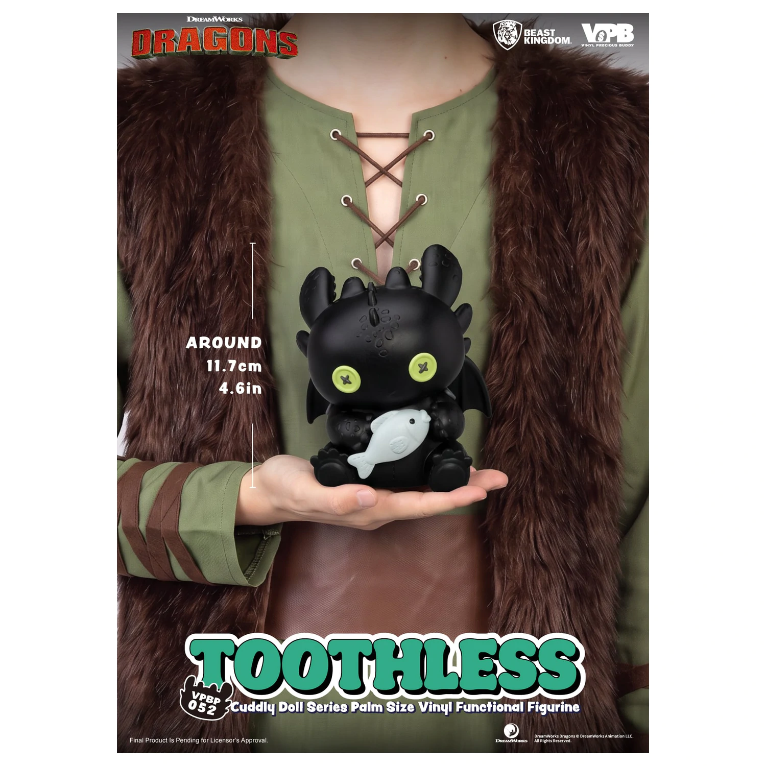 HOW TO TRAIN YOUR DRAGON Toothless Bank Vinyl Figur 11.7cm Produktfoto
