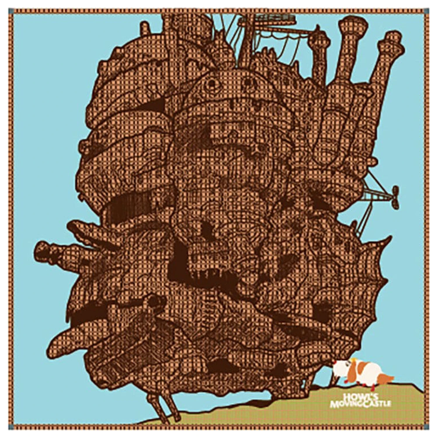 Howl´s Moving Castle Imabari Taschentuch Hauru's Castle 40 x 40 cm Produktfoto