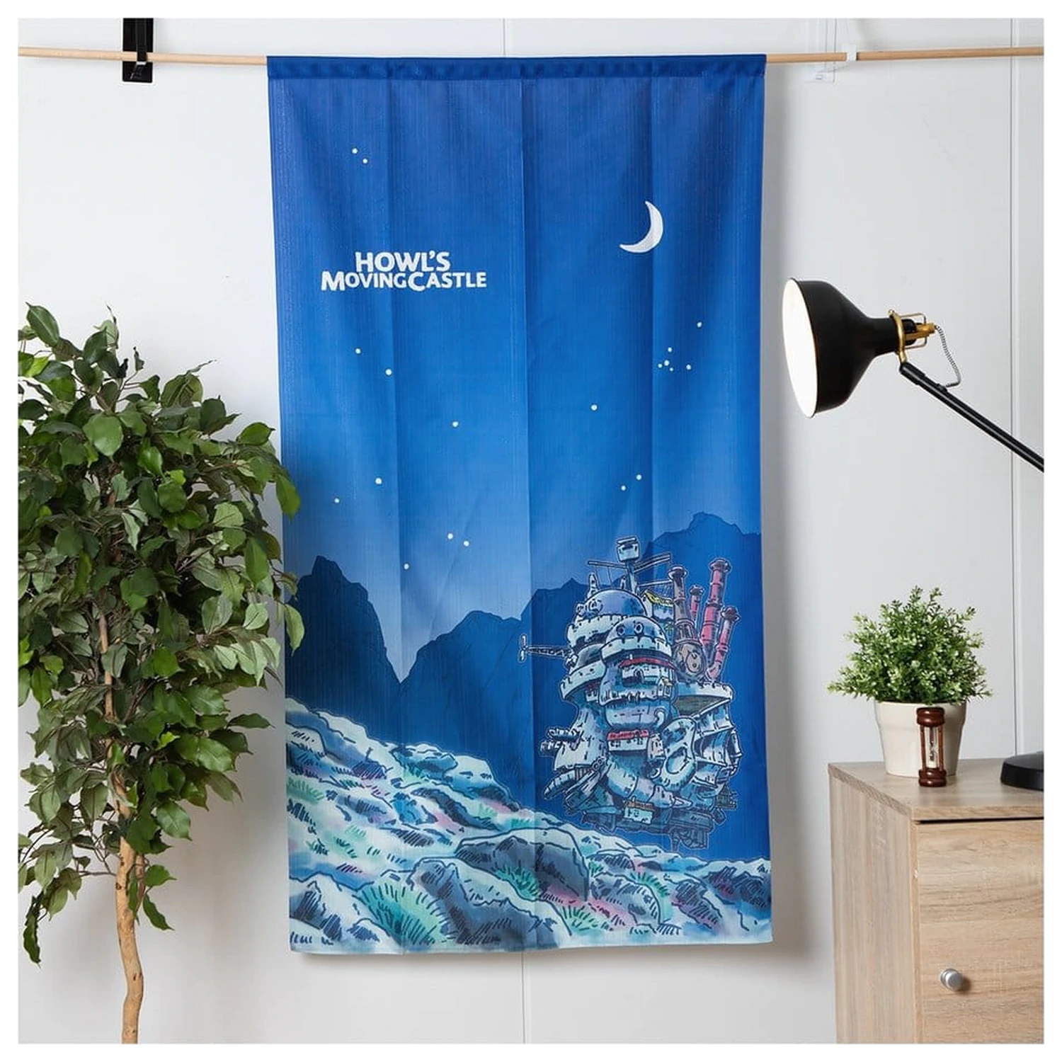 Howl's Moving Castle Noren Vorhänge Moonlit night Produktfoto