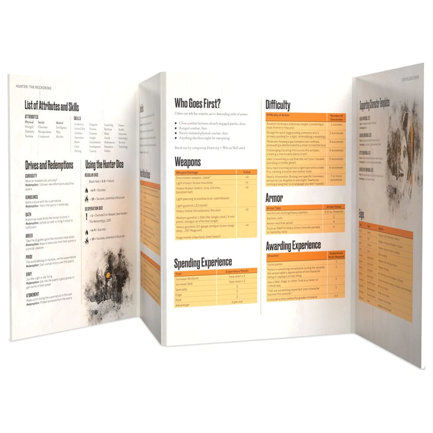 Hunter: The Reckoning 5th Edition Rollenspiel Spielleiter Sichtschirm Set *Englische Version* Produktfoto