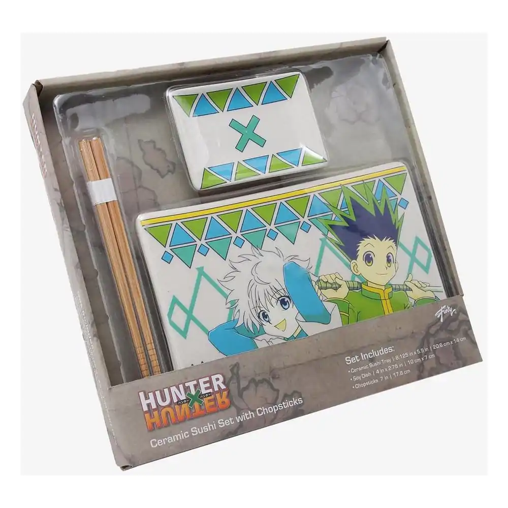 Hunter x Hunter Keramik Sushi Set mit Essstäbchen Gon & Killua Produktfoto