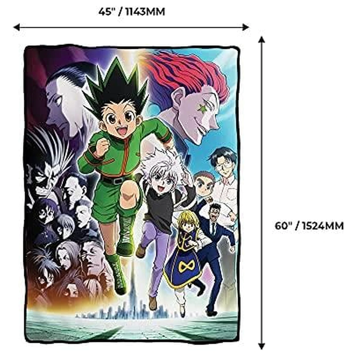 Hunter x Hunter Gruppe Decke 114x152cm Produktfoto