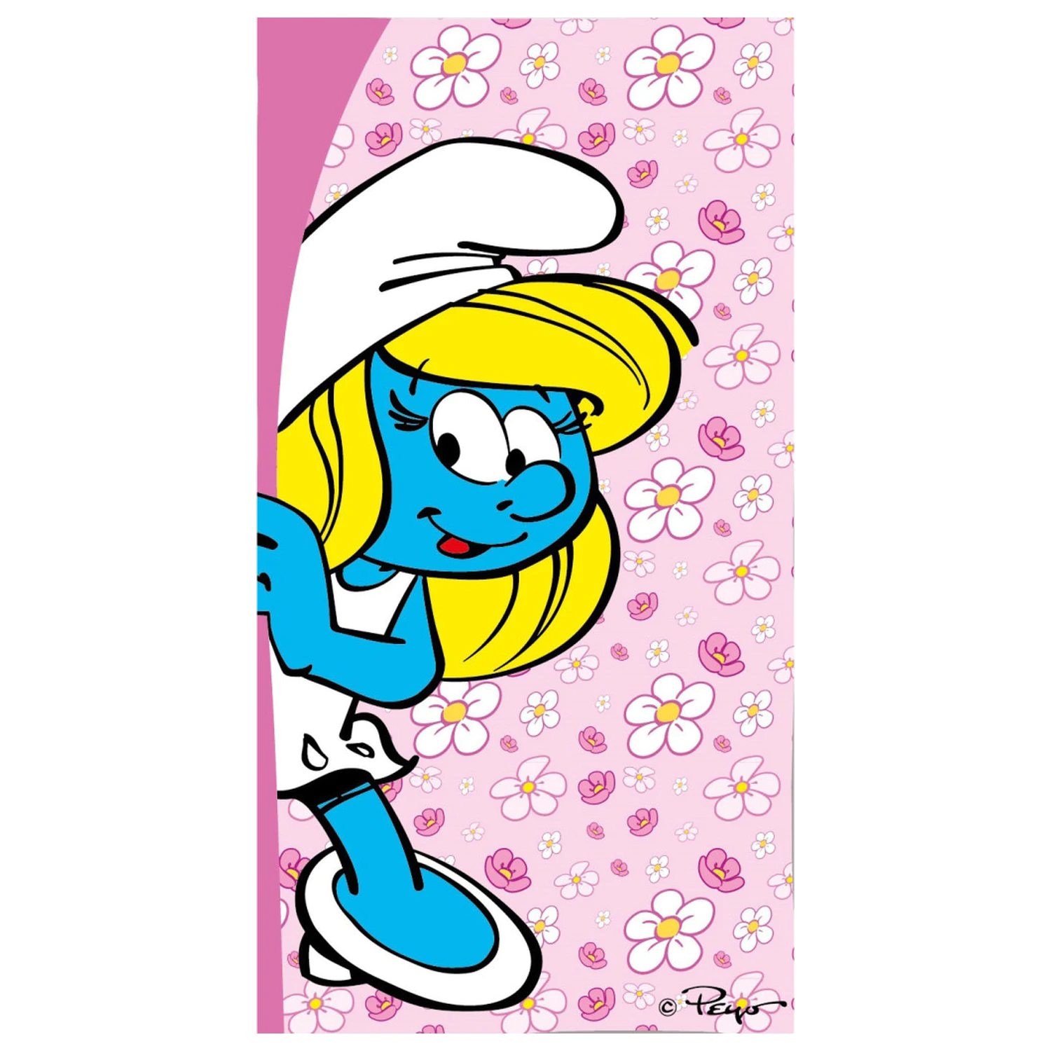 Smurfs Floral Fun Handtuch 70x140cm Produktfoto