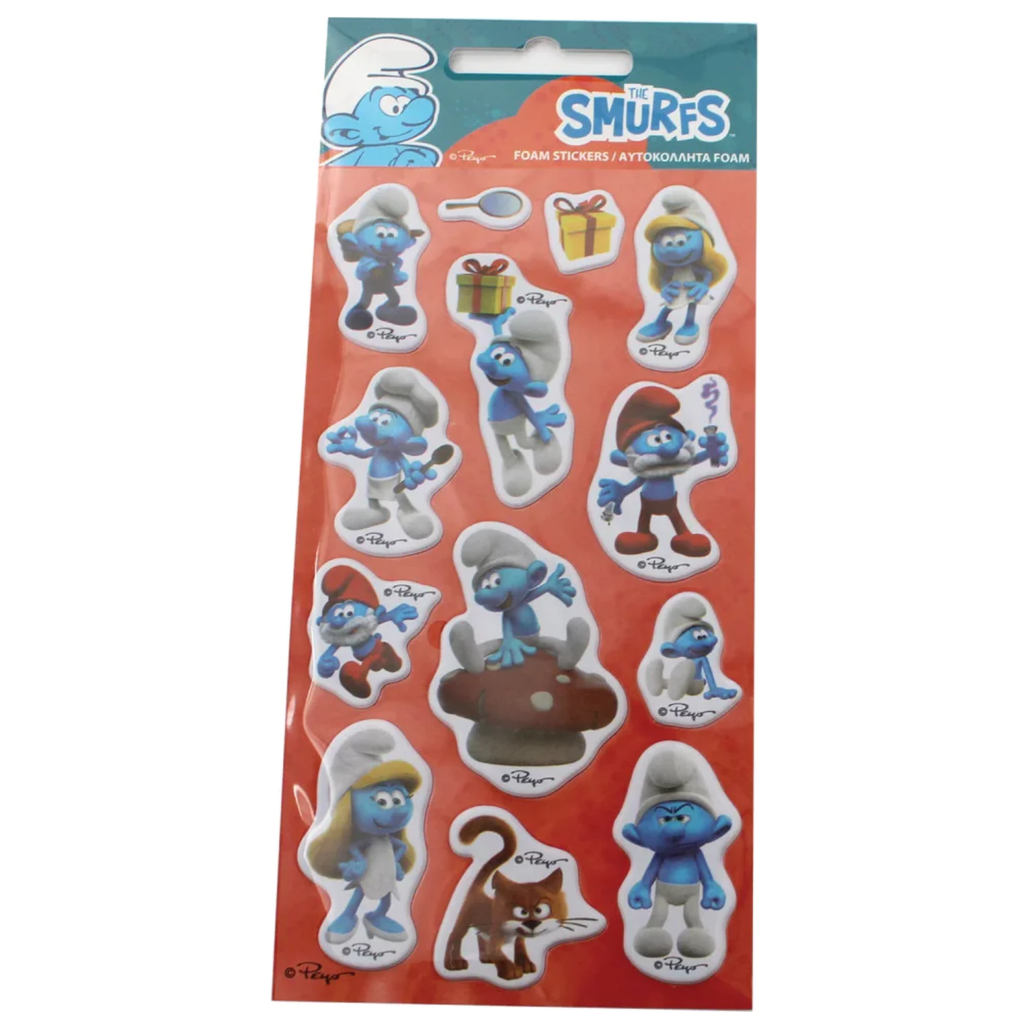The Smurfs Geschenk Puffy Schwamm Aufkleber Set Produktfoto