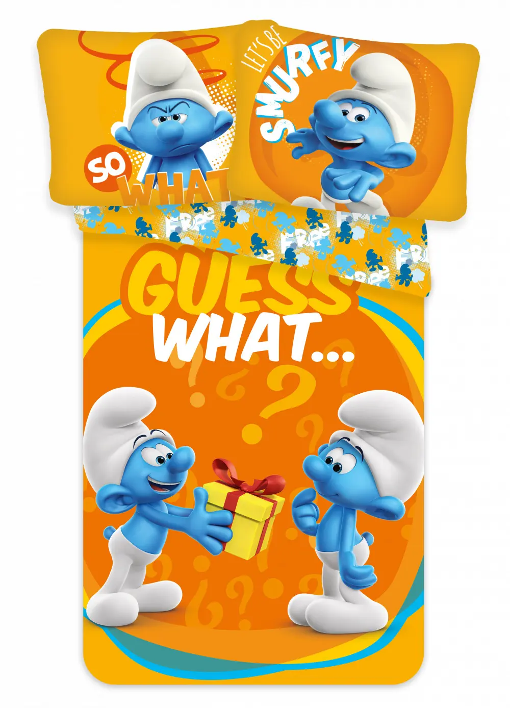 The Smurfs Kinder Bettwäsche-Set 100x135 cm, 40x60 cm Produktfoto