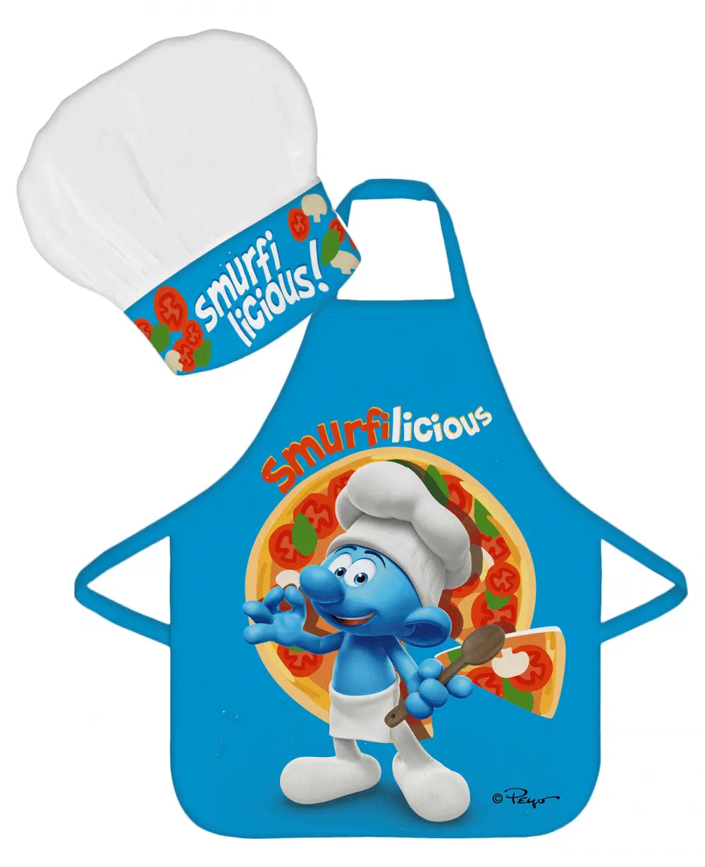 Smurfs Kinder Schürze 2-teiliges Set Produktfoto
