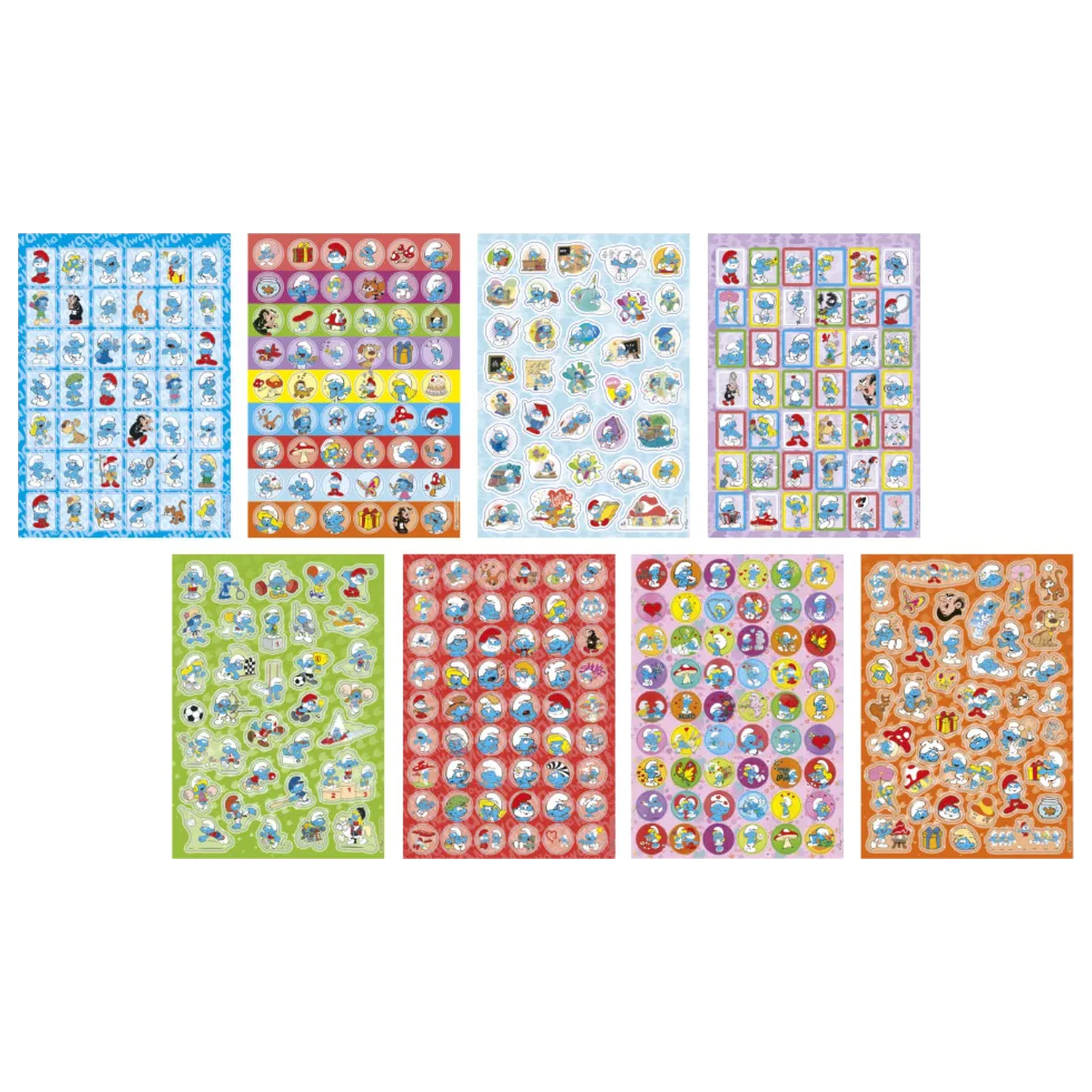 The Smurfs Happy Glitter Sticker Set 8 Blatt Produktfoto