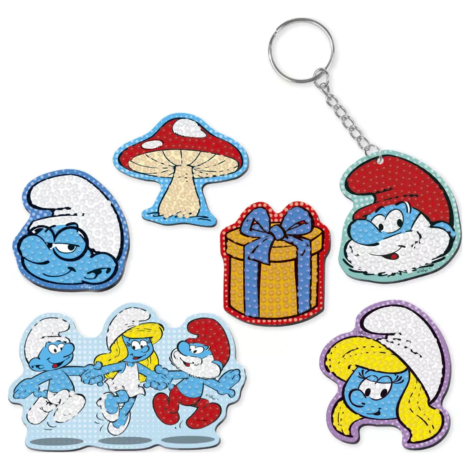 The Smurfs Happy Diamond-Dot Magnet-Set Produktfoto