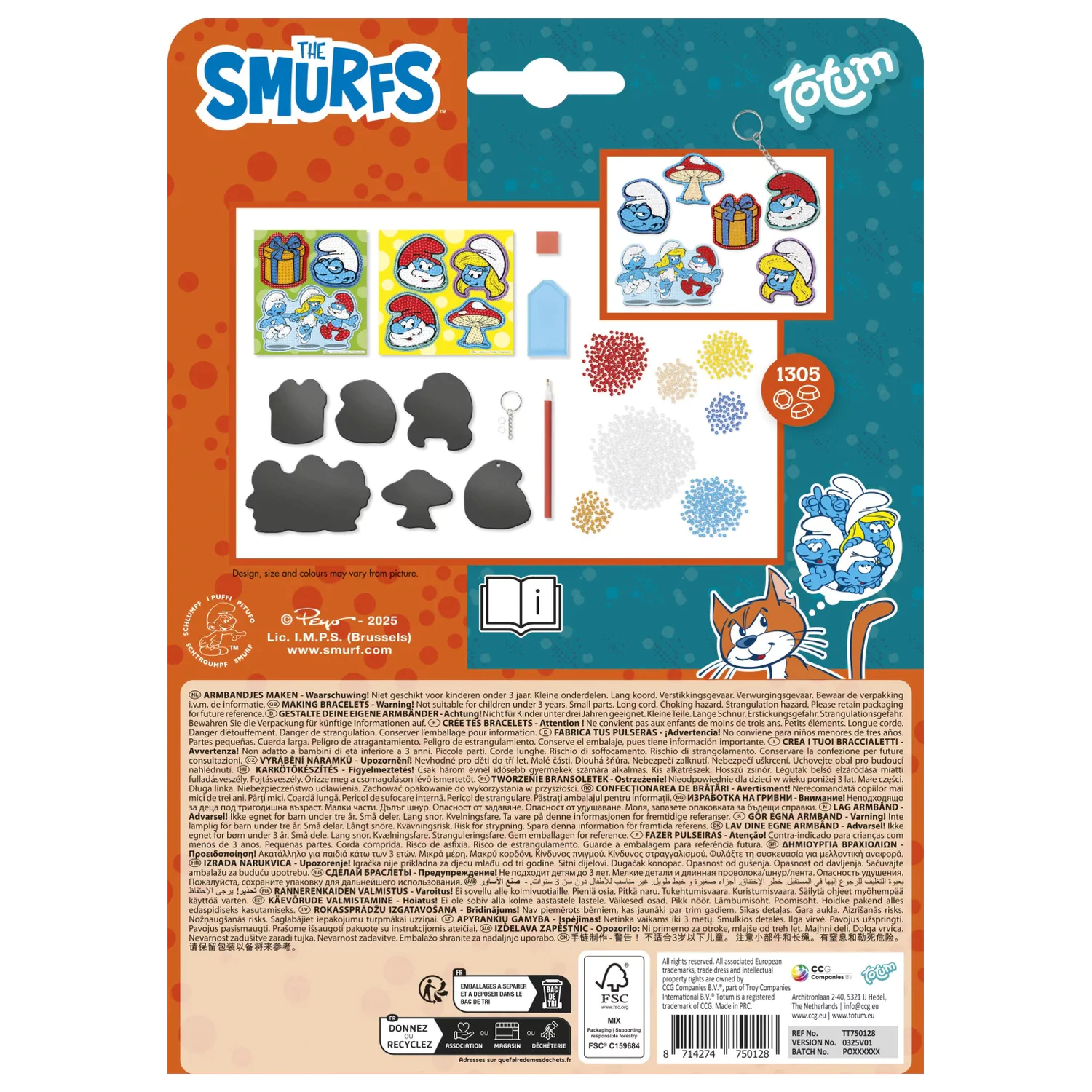 The Smurfs Happy Diamond-Dot Magnet-Set Produktfoto