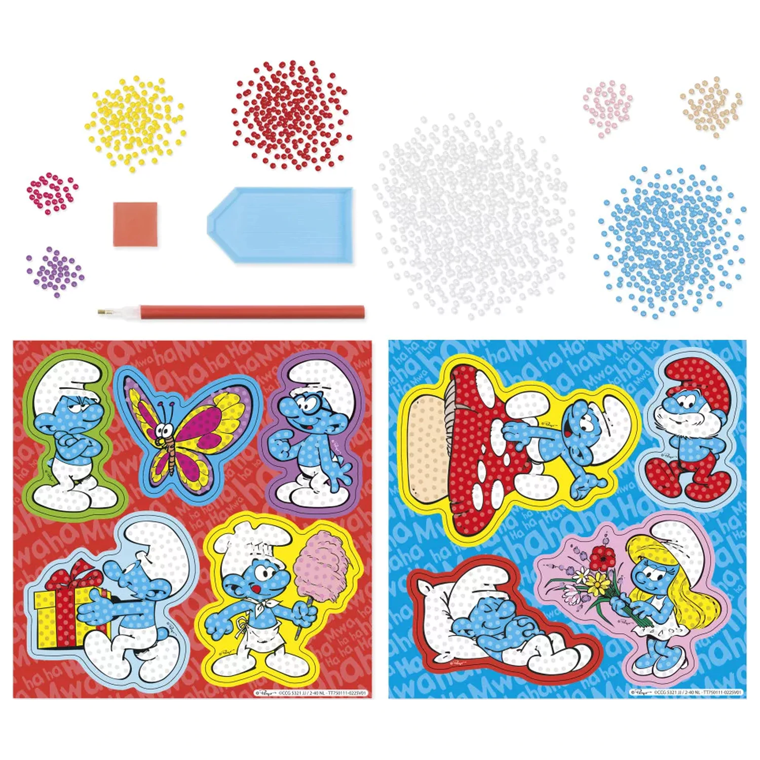 The Smurfs Happy Diamond Dotz Sticker 9-teilig Produktfoto