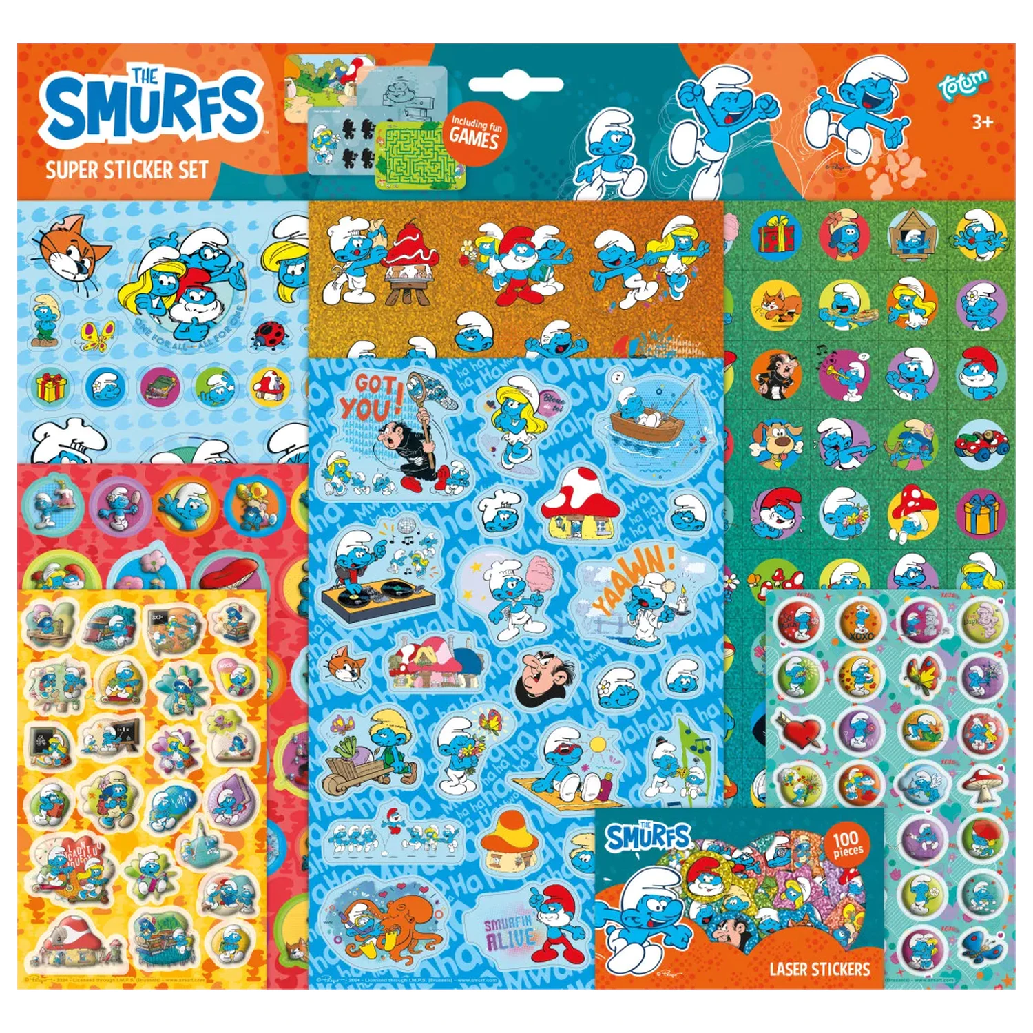 The Smurfs fröhliches Super-Sticker-Set Produktfoto