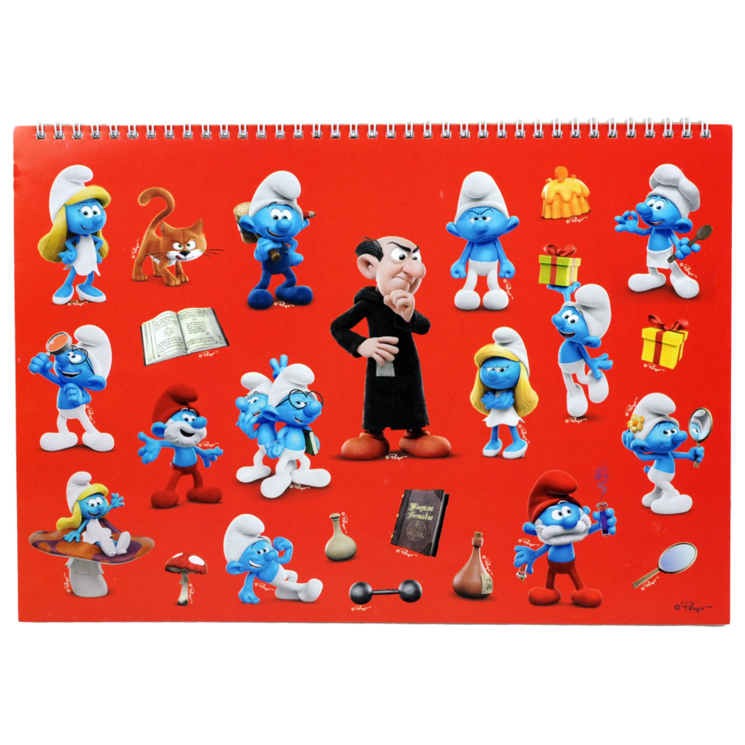 Smurfs Village A/4 Spiral-Skizzenbuch 40 Seiten mit Stickern Produktfoto