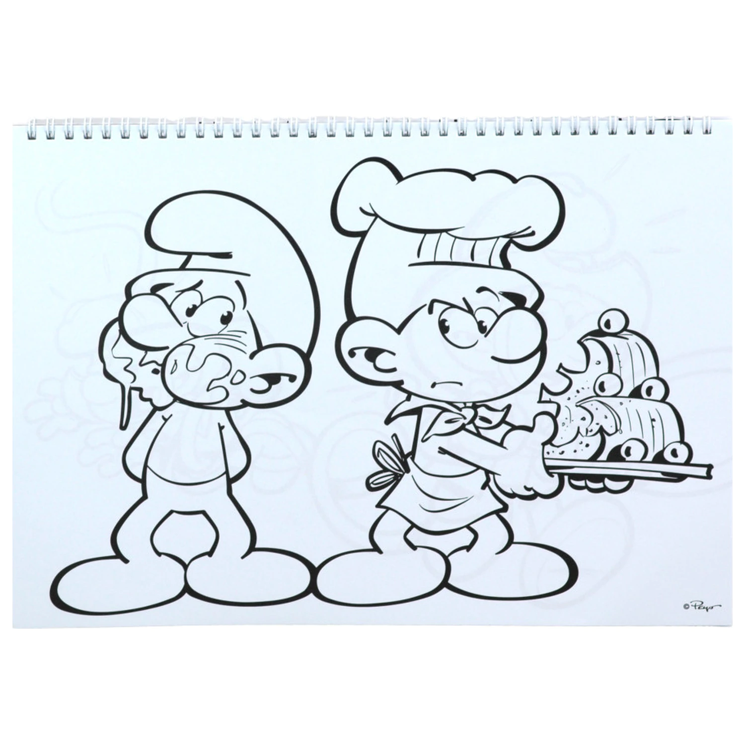 Smurfs Village A/4 Spiral-Skizzenbuch 40 Seiten mit Stickern Produktfoto