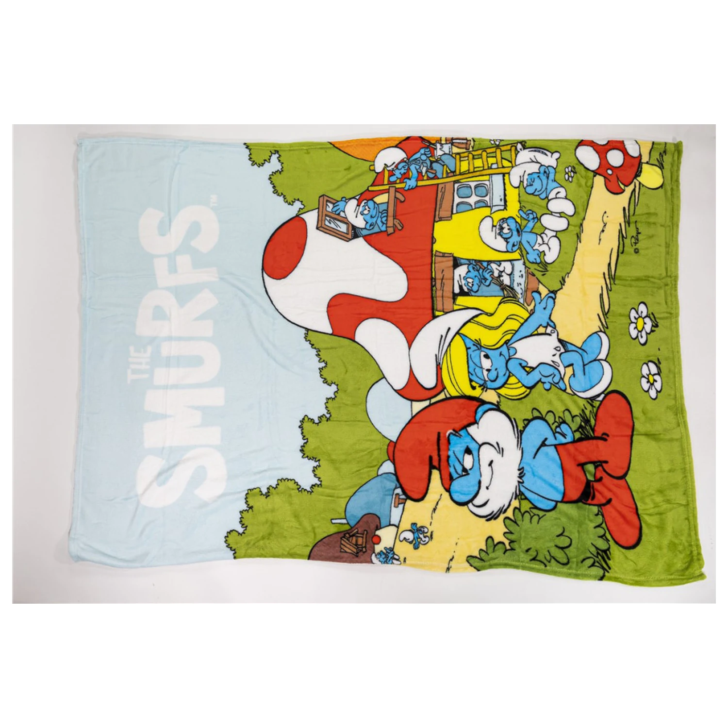 The Smurfs Village Life Flanelldecke 110x150cm Produktfoto