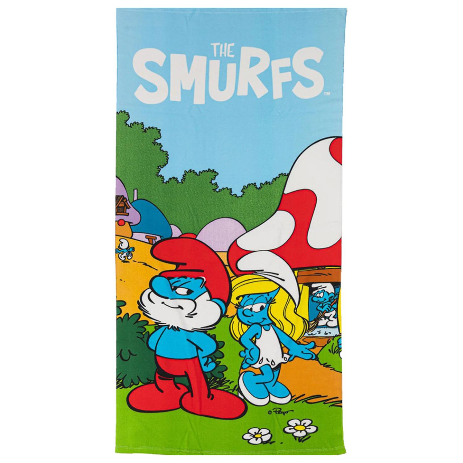 The Smurfs Village Life Handtuch 70x140cm Produktfoto
