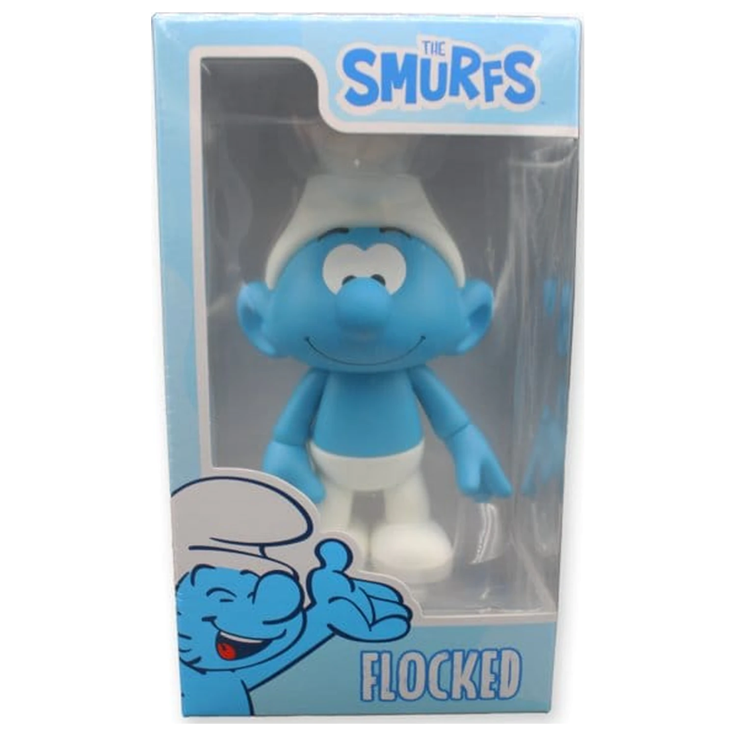 The Smurfs Vinyl Figur Smurf White and Blue - Flocked 19 cm Produktfoto