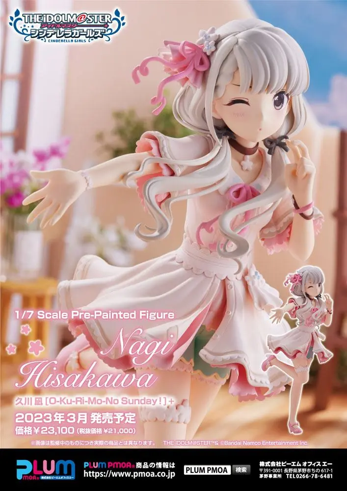 Idolmaster Cinderella Girls PVC Statue 1/7 Hisakwa Nagi O-Ku-Ri-Mo-No Sunday! 21 cm Produktfoto