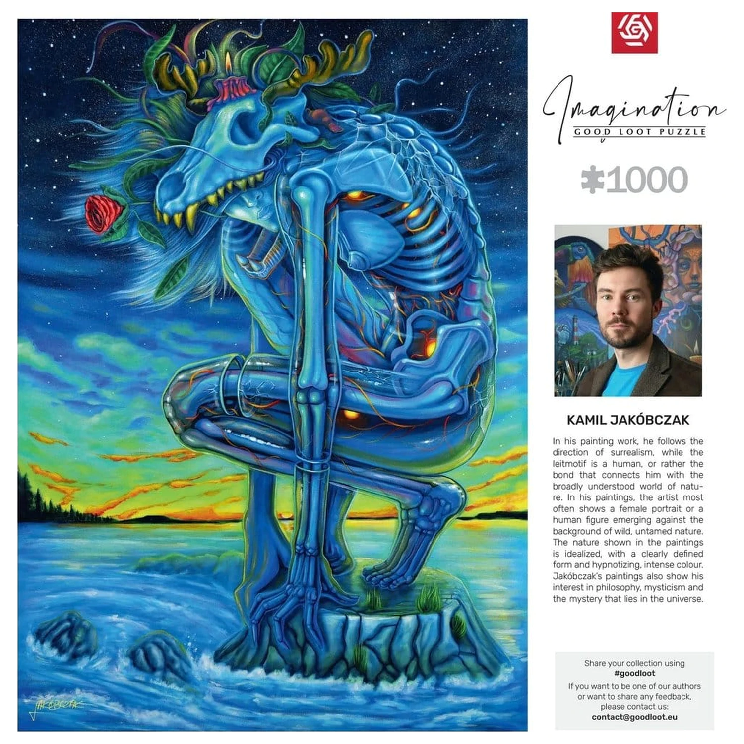 Imagination Series Puzzle Kamil Jakóbczak Bialy Wilk (1000 Teile) Produktfoto