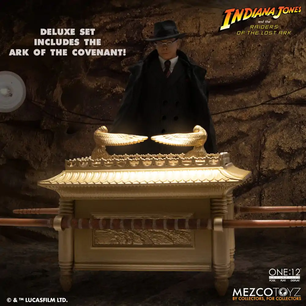 Indiana Jones Actionfigur 1/12 Major Toht and Ark of the Covenant Deluxe Boxed Set 16 cm Produktfoto