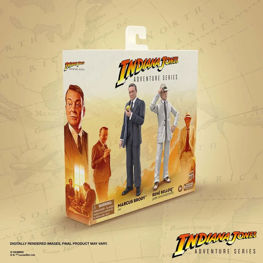 Indiana Jones Adventure Series Actionfiguren Marcus Brody &amp; René Belloq (Ark Showdown) (Jäger des verlorenen Schatzes) 15 cm Produktfoto