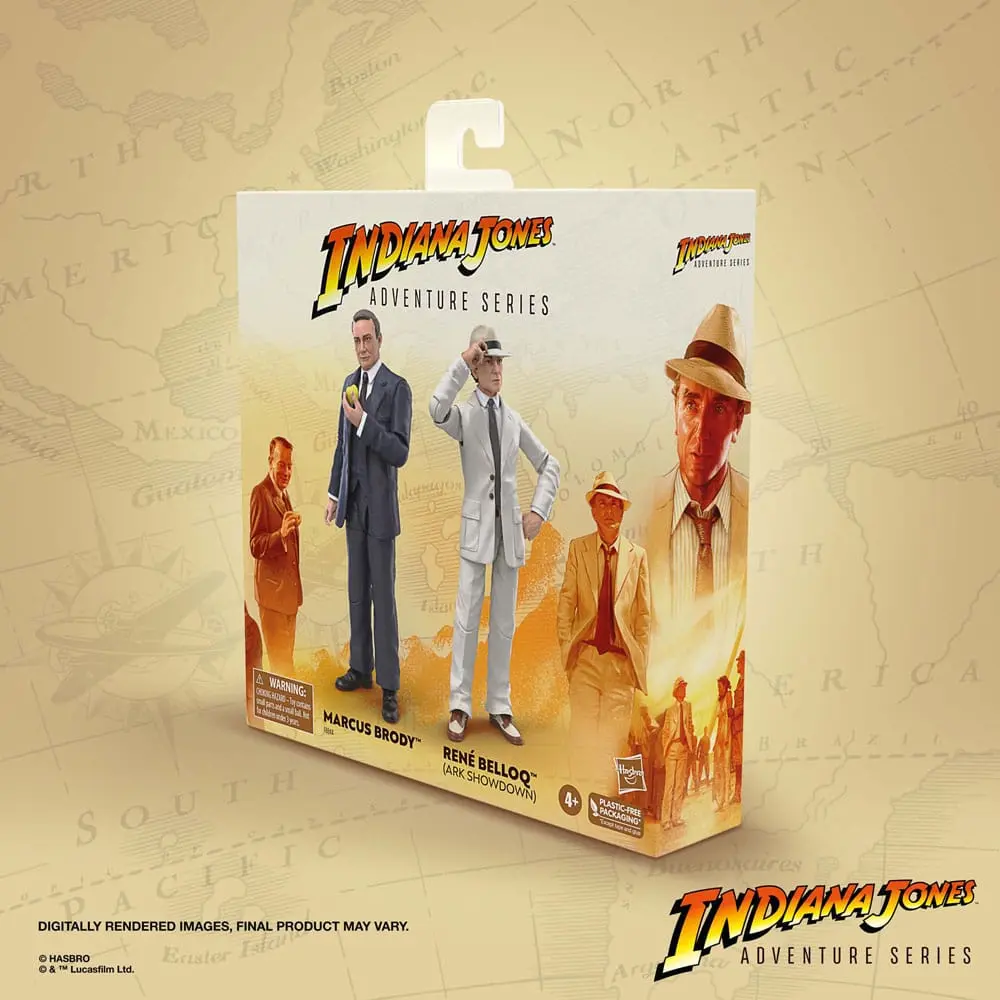 Indiana Jones Adventure Series Actionfiguren Marcus Brody &amp; René Belloq (Ark Showdown) (Jäger des verlorenen Schatzes) 15 cm Produktfoto