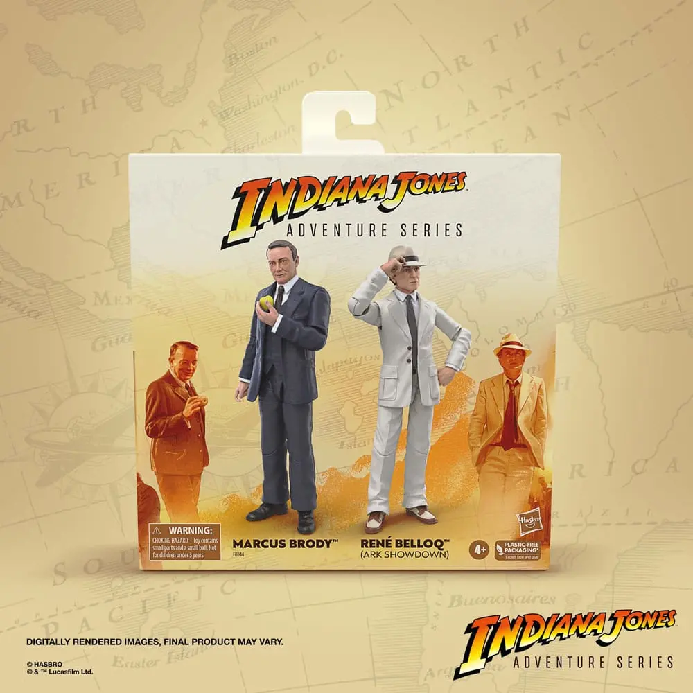 Indiana Jones Adventure Series Actionfiguren Marcus Brody &amp; René Belloq (Ark Showdown) (Jäger des verlorenen Schatzes) 15 cm Produktfoto