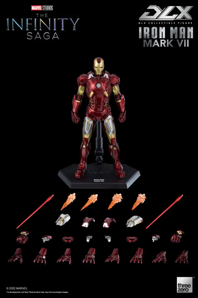 Infinity Saga DLX Actionfigur 1/12 Iron Man Mark 7 17 cm Produktfoto