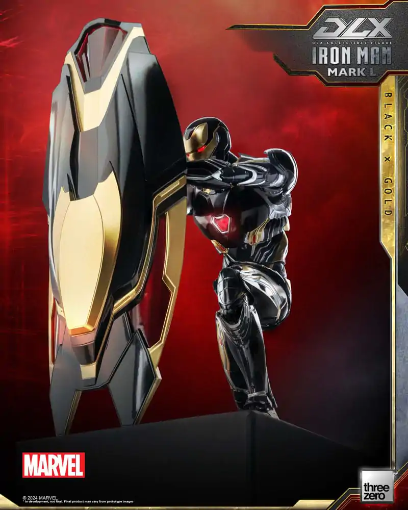 Infinity Saga DLX Action Figur 1/12 Iron Man Mark 50 (Black X Gold) 17 cm termékfotó