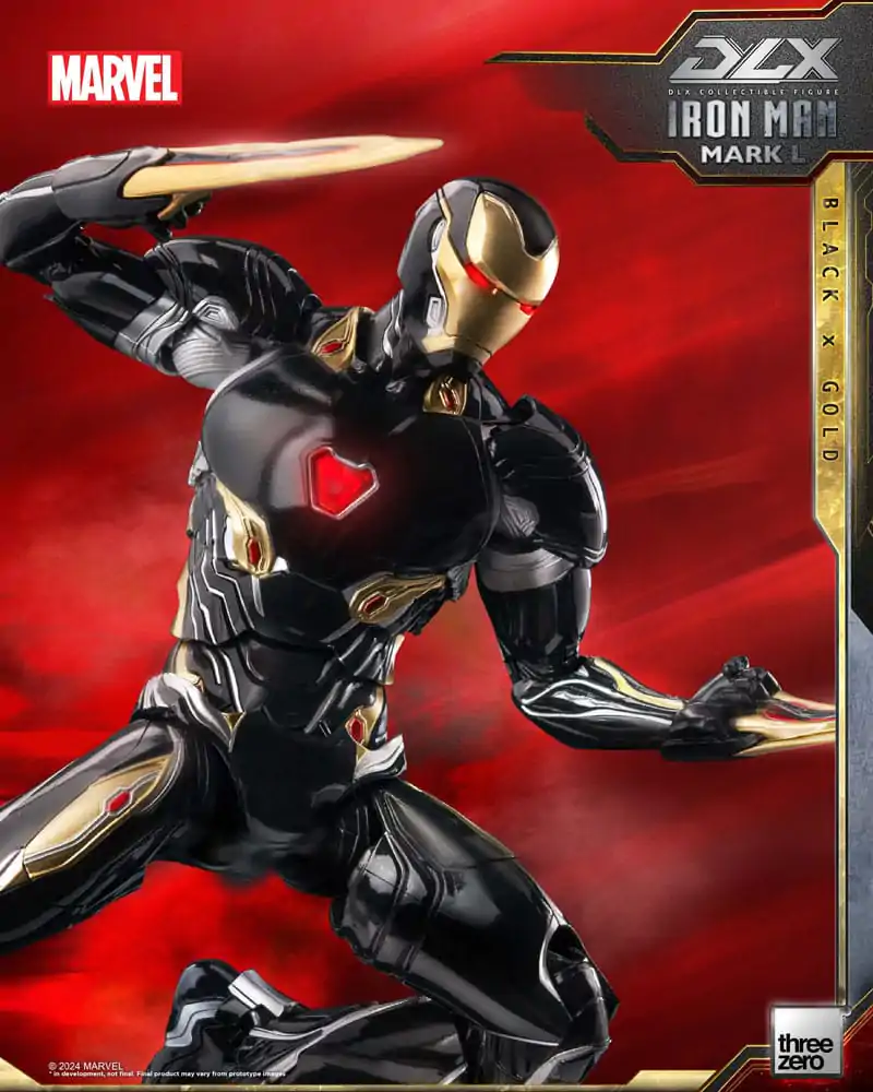 Infinity Saga DLX Action Figur 1/12 Iron Man Mark 50 (Black X Gold) 17 cm termékfotó