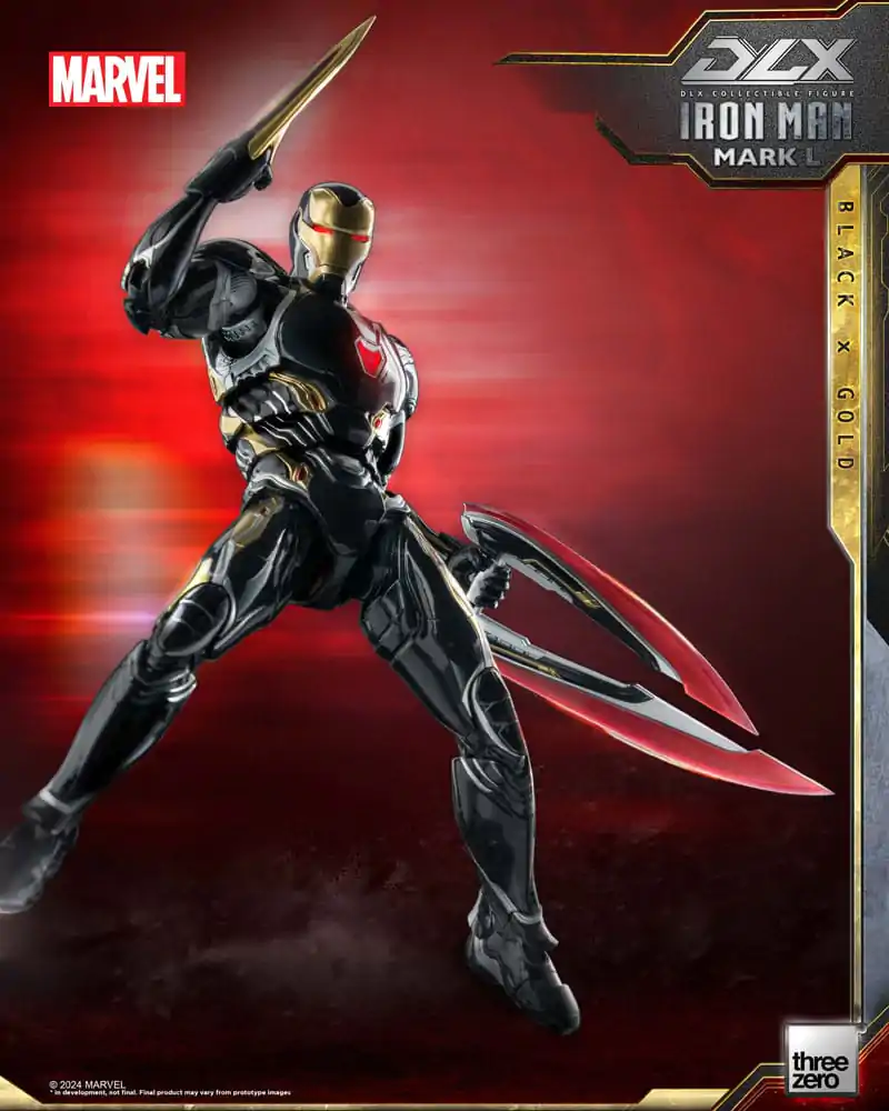 Infinity Saga DLX Action Figur 1/12 Iron Man Mark 50 (Black X Gold) 17 cm termékfotó