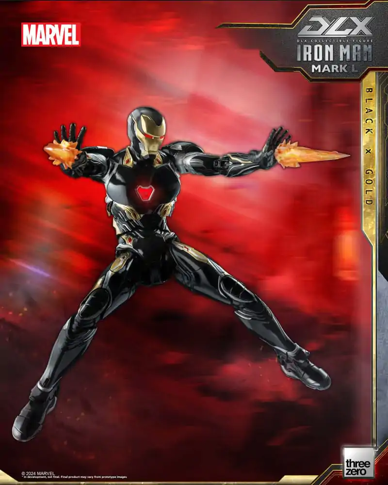 Infinity Saga DLX Action Figur 1/12 Iron Man Mark 50 (Black X Gold) 17 cm termékfotó