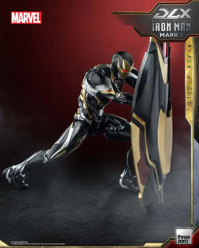 Infinity Saga DLX Action Figur 1/12 Iron Man Mark 50 (Black X Gold) 17 cm termékfotó