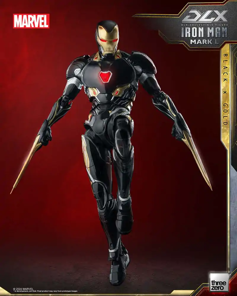 Infinity Saga DLX Action Figur 1/12 Iron Man Mark 50 (Black X Gold) 17 cm termékfotó