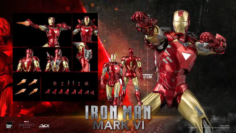 Infinity Saga DLX Actionfigur 1/12 Iron Man Mark 6 17 cm Produktfoto