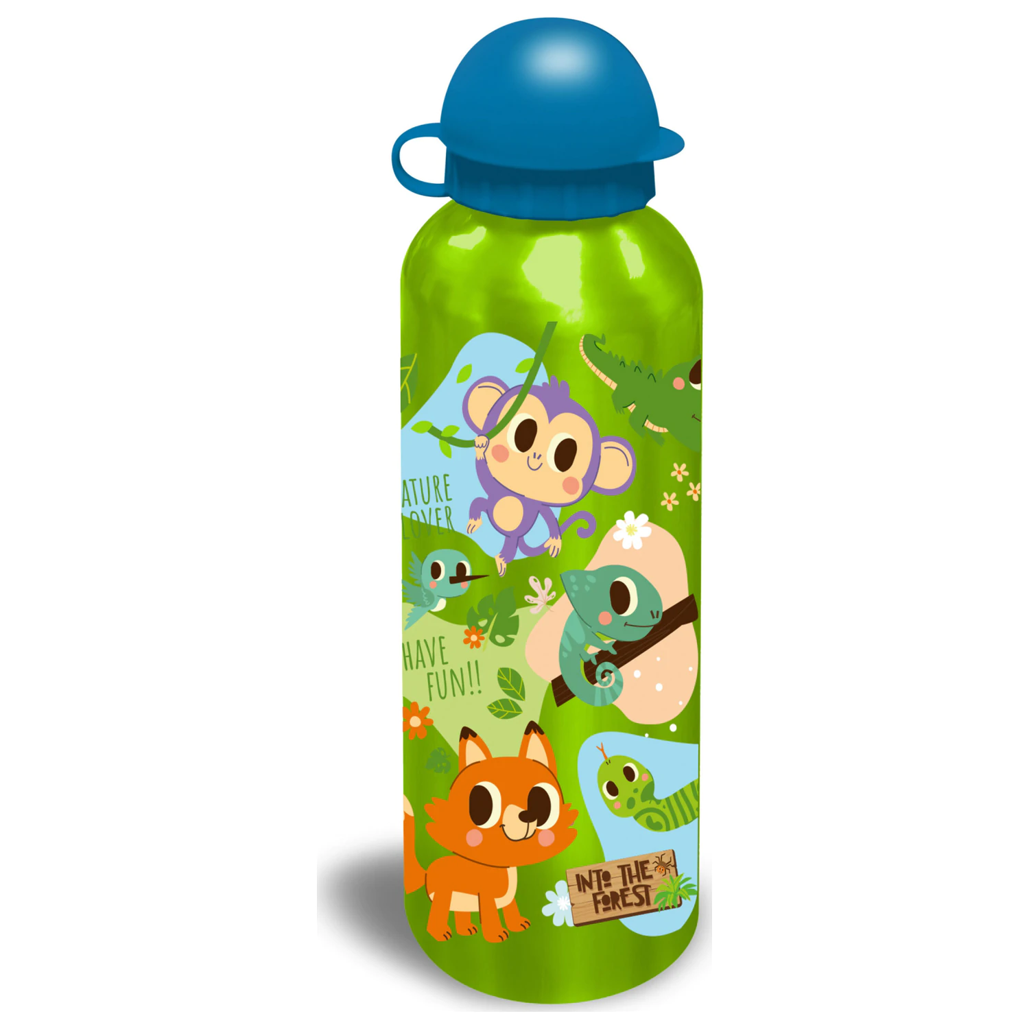 Into the Forest Green Aluminium-Wasserflasche mit Trinkverschluss 500 ml Produktfoto