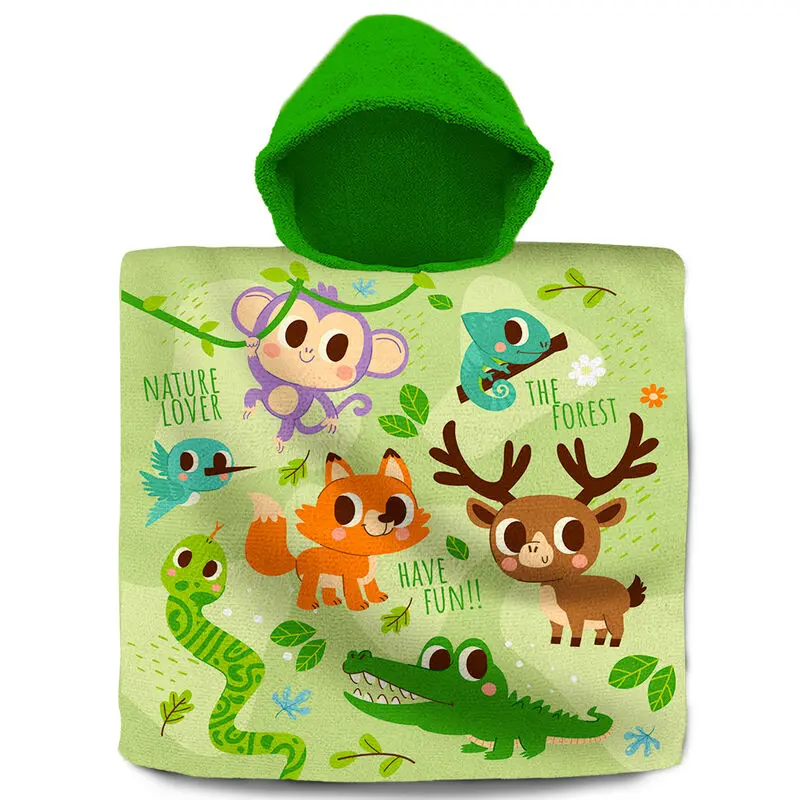 Into the Forest Baumwolle Poncho Handtuch Produktfoto