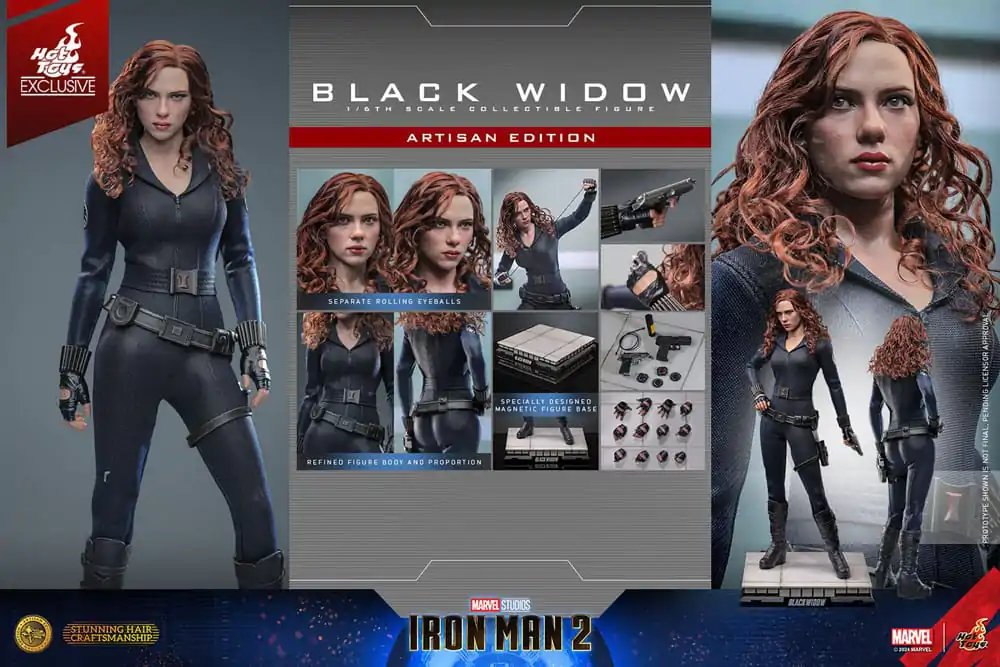 Iron Man 2 Actionfigur 1/6 Black Widow Artisan Edition Hot Toys Exclusive 28 cm Produktfoto