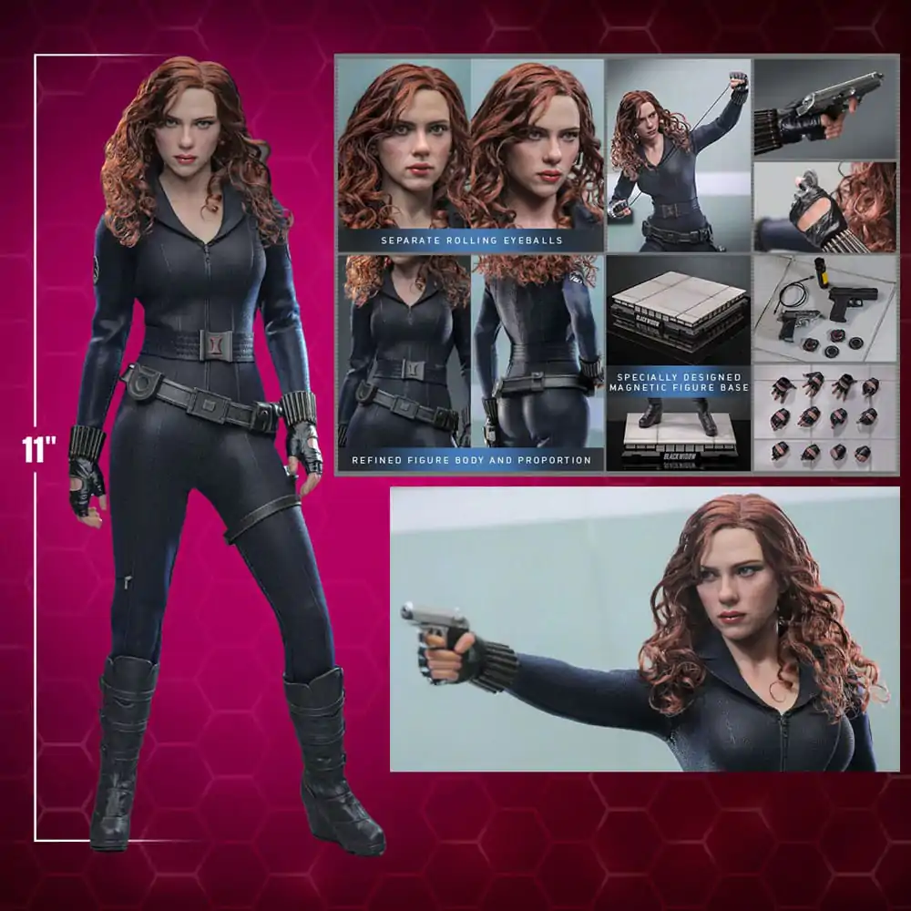 Iron Man 2 Actionfigur 1/6 Black Widow Artisan Edition Hot Toys Exclusive 28 cm Produktfoto