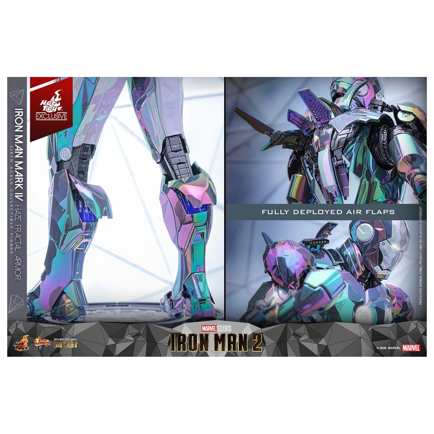 Iron Man 2 Actionfigur 1/6 Iron Man Mark IV (Haze Fractal Armor) 33 cm Produktfoto