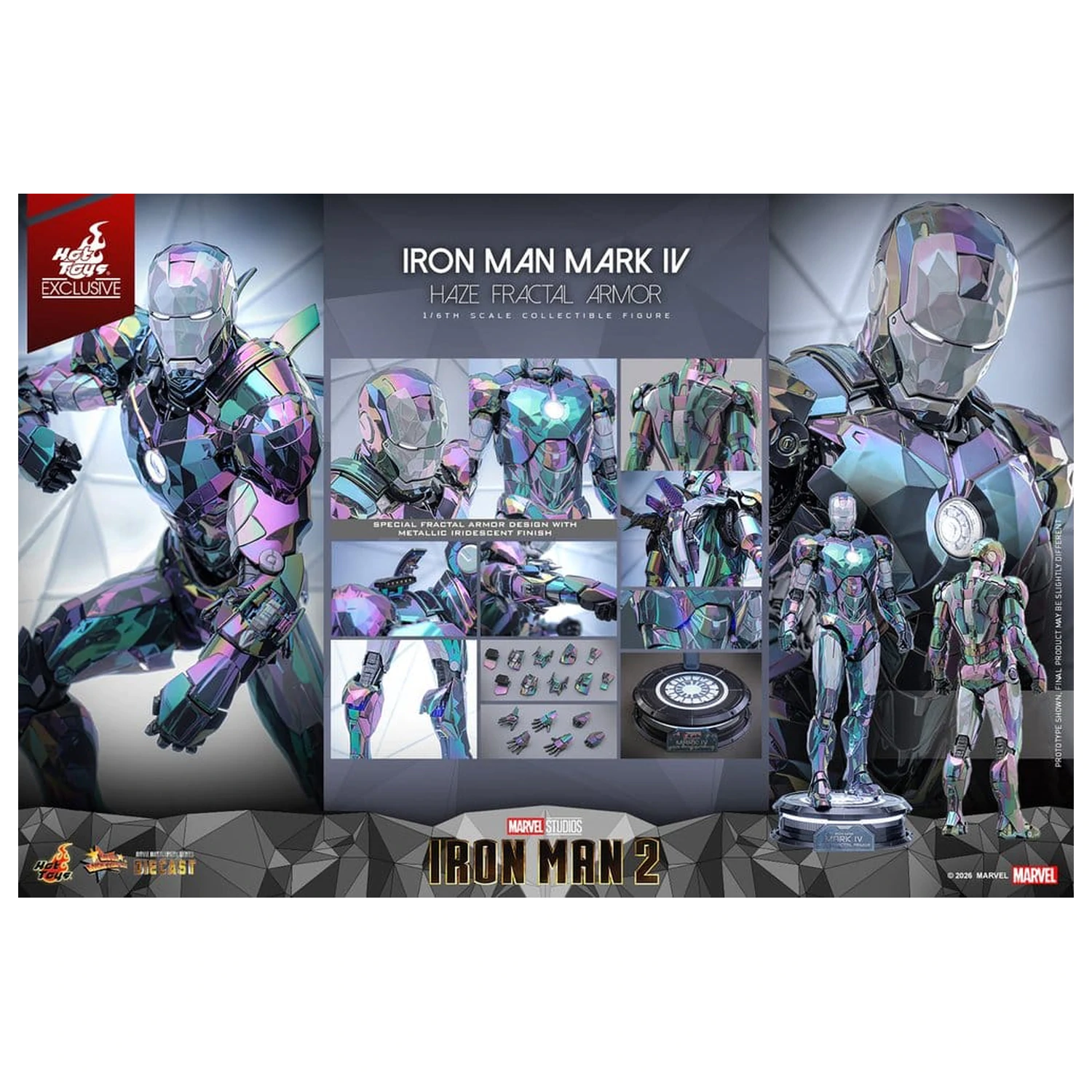 Iron Man 2 Actionfigur 1/6 Iron Man Mark IV (Haze Fractal Armor) 33 cm Produktfoto