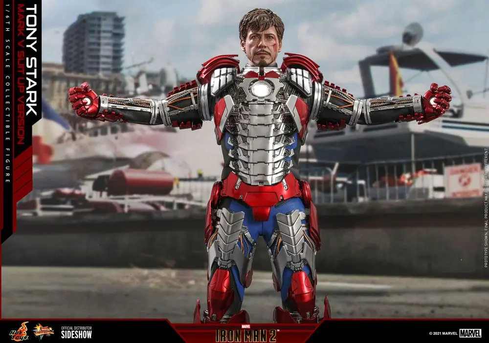 Iron Man 2 Movie Masterpiece Actionfigur 1/6 Tony Stark (Mark V Suit Up Version) 31 cm Produktfoto