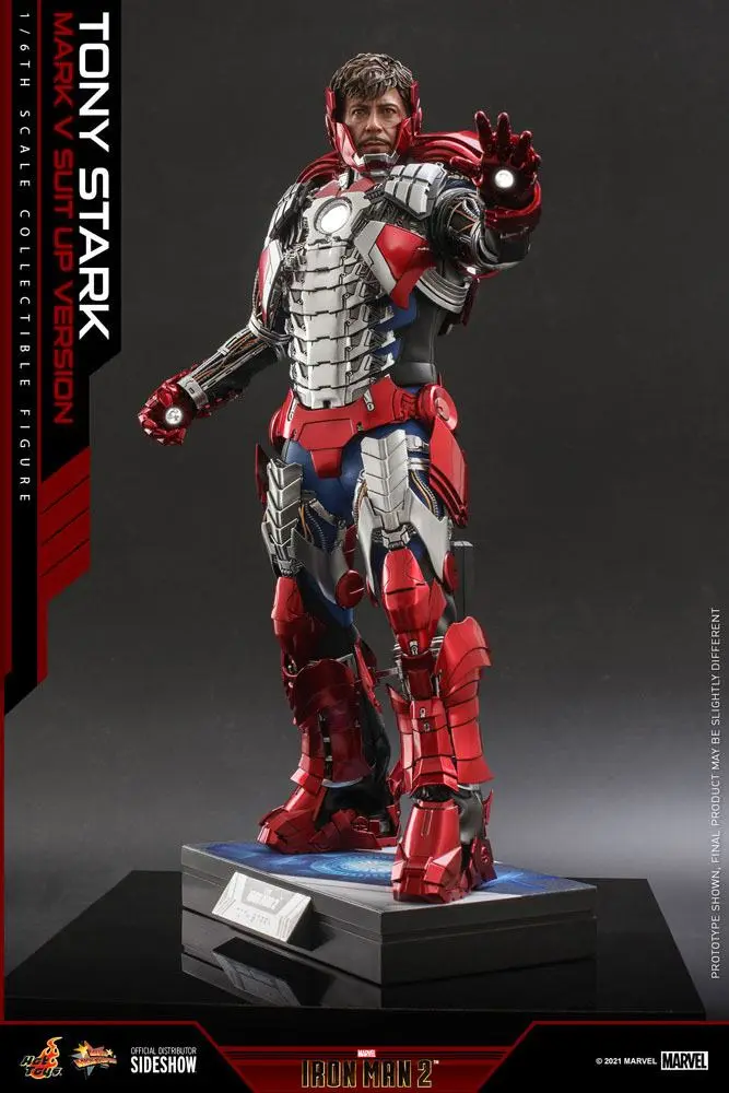Iron Man 2 Movie Masterpiece Actionfigur 1/6 Tony Stark (Mark V Suit Up Version) 31 cm Produktfoto